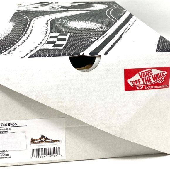 VANS x Thrasher Old Skool Skate Low Top Black Canvas Men’s Sneakers VN0005W0BML - Picture 2 of 10